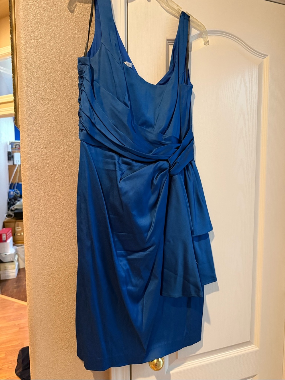 Maggy London Royal Blue One-Shoulder Evening Dress - Picture 5 of 6